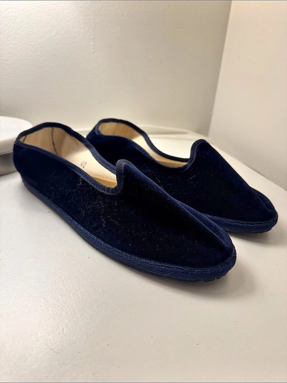 Vionic Black Velvet Loafers